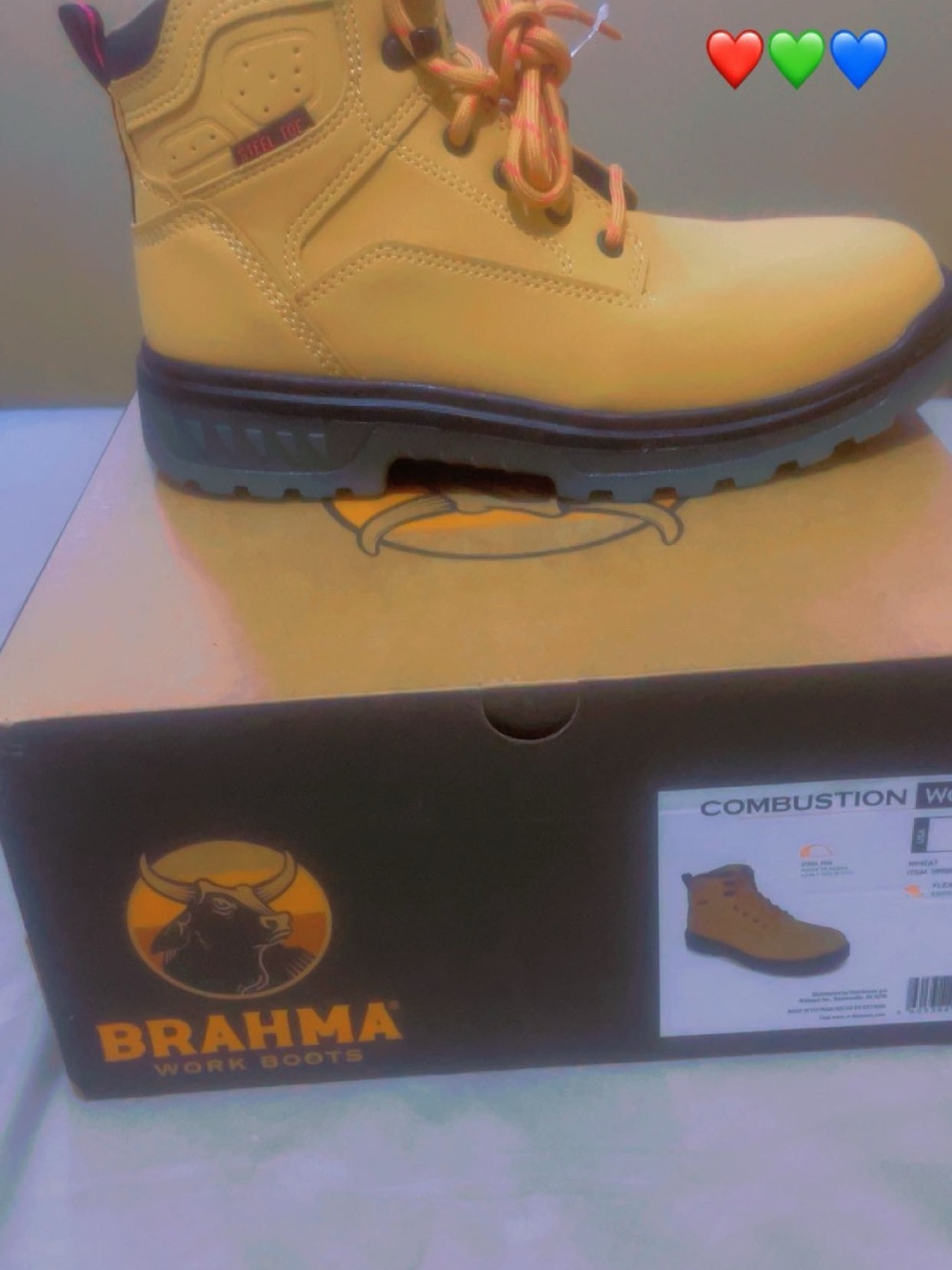 Brahma Wheat Work Boot with Black Sole